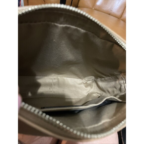 ALLSAINTS Captain Lea Square Crossbody Bag Tan Camel Pebbled Leather Camera - Picture 10 of 13